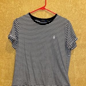 Black and white stripped Polo t-shirt